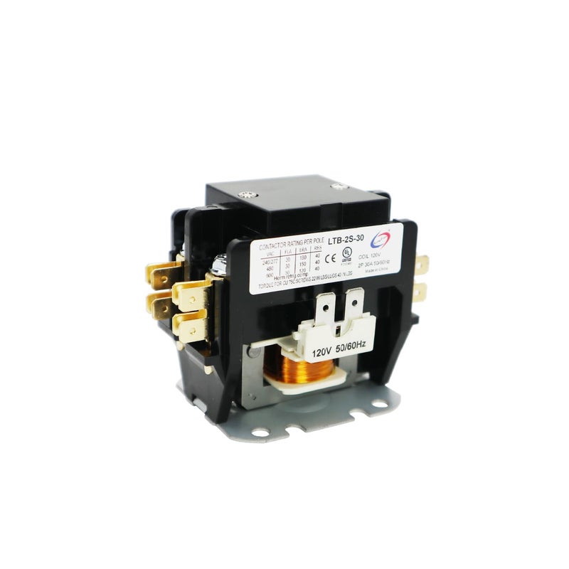 long term 2Pole 30 Amp 120V Coil Definite Purpose Air Conditioner Contactor AC Compressor Contactor Air Conditioner Condenser - Image 1